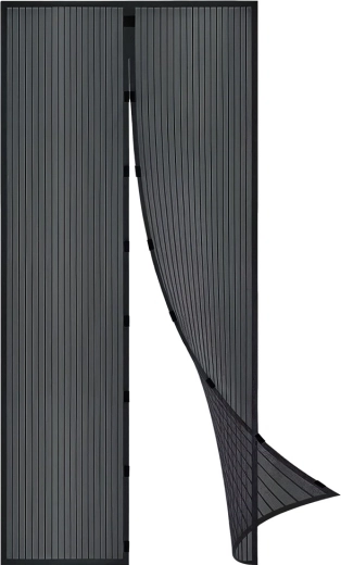 Plasă magnetică pentru ușă împotriva insectelor 212 × 100 cm, neagră