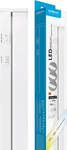 Modee lampă LED sub dulap 8 W, 556 mm, 750 lm, 3CCT cu întrerupător și dimmer