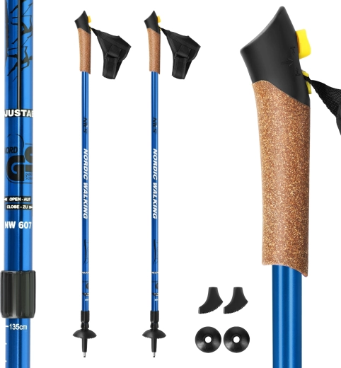 Bețe nordic walking NILS Extreme NW607 albastre