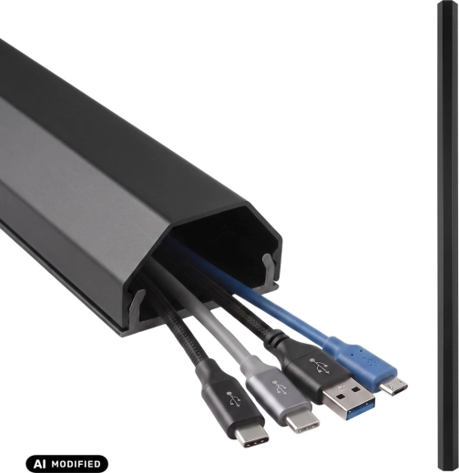 Canal din aluminiu pentru acoperirea cablurilor Maclean MCTV-897