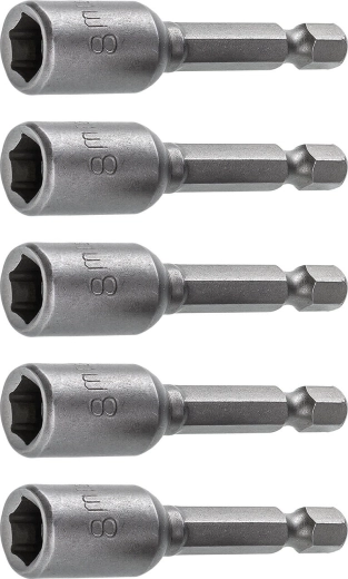Set adaptoare 1/4" pentru biți 8 mm, 10 piese