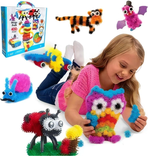 Set de construcție creativ cu piese tip arici și accesorii – peste 900 de piese