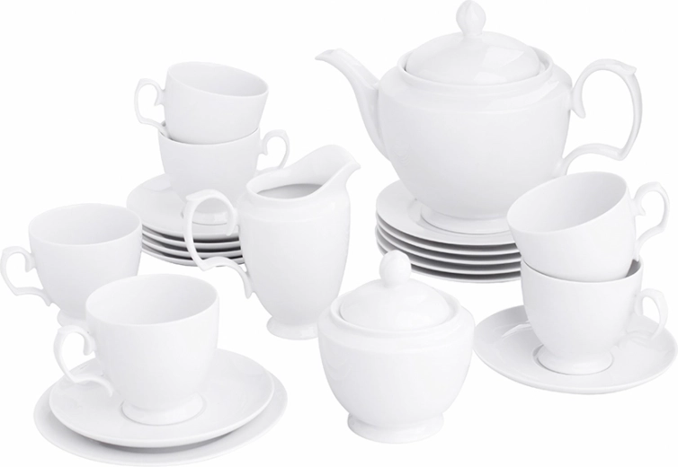Serviciu de cafea MariaPaula Klasyka albă pentru 6 persoane, 21 piese