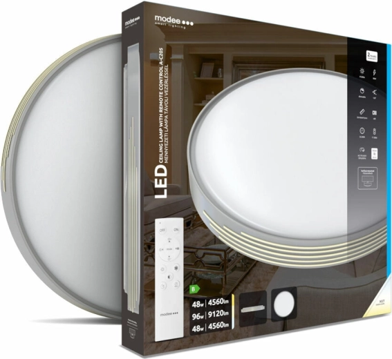 Corp de iluminat LED de tavan Modee Smart Lighting A‑C205, 2×48 W, reglabil, cu telecomandă