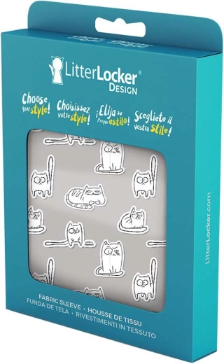 Husă pentru coș LitterLocker Design Paper Cats