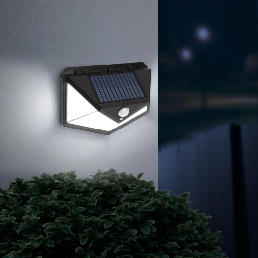 Reflector solar de perete cu senzor de mișcare, 136 LED-uri