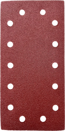 Decupaj abraziv 115 × 230 mm, granulație 180, 14 orificii, cu prindere tip arici (5 buc)