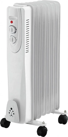 Radiator electric cu ulei 1500 W cu termostat, 7 elemenți