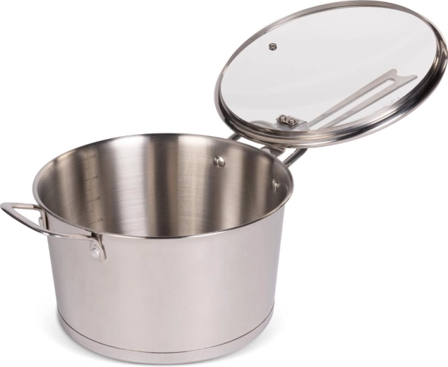 Cratiță din inox Lamart Conic cu capac, 24 cm, 5,6 l