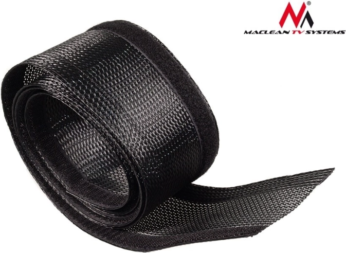 Maclean organizator de cabluri cu prindere cu arici 1,8 m 85 mm negru