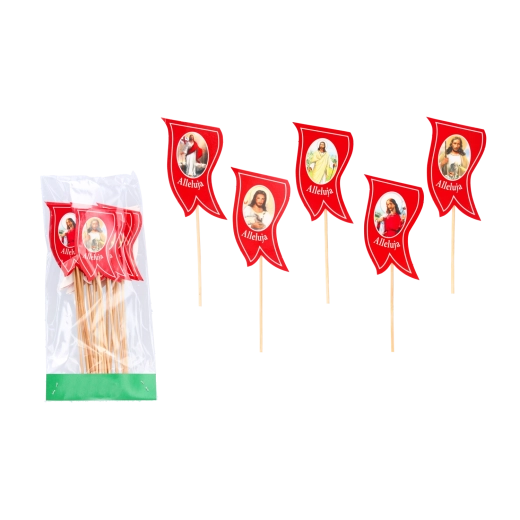Stegulețe de hârtie pentru Paște pentru decorarea coșurilor și preparatelor, set de 20 buc.