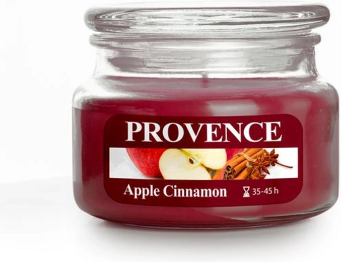 Lumânare parfumată în pahar PROVENCE mere și scorțișoară 45 de ore