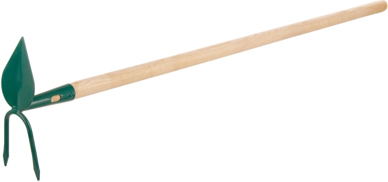 Prășitoare manuală PROFI tip inimă cu 2 vârfuri, cu coadă de 100 cm