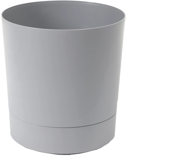 Ghiveci cu farfurioară AURA 32,5 cm gri