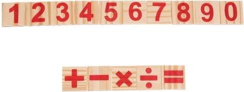 Piese clare cu cifre și simboluri matematice