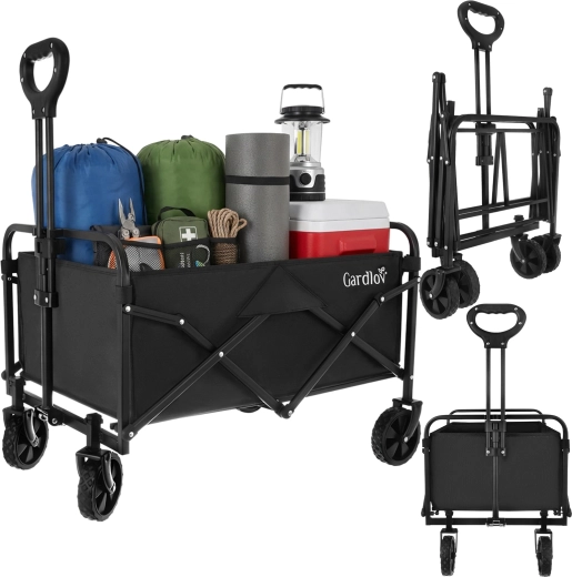 Cărucior pliabil de transport pentru grădină Gardlov 90 l / 100 kg