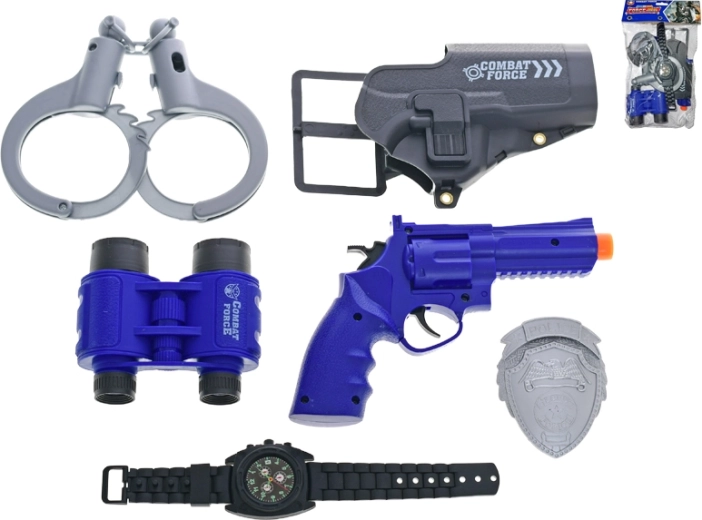 Set de poliție cu pistol și accesorii pentru copii