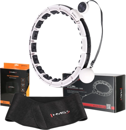 Set cerc de masaj HMS HHM16 cu contor și greutate + brâu subțire BR163
