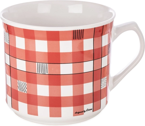 Cană ceramică tip „varák” cu model carouri 0,5 l