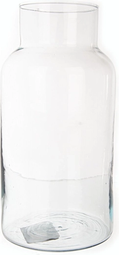 Vază din sticlă reciclată transparentă, 30 cm