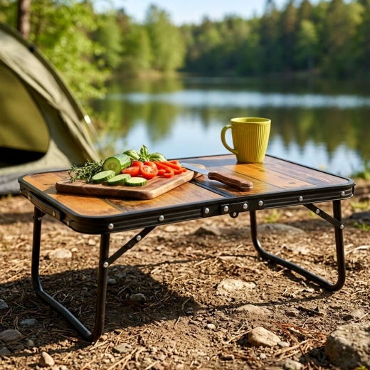 Măsuță ideală pentru camping, picnic și la lac