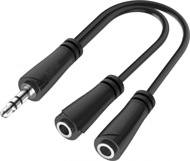 Splitter audio stereo jack 3,5 mm (1× mufă pe 2× priză)
