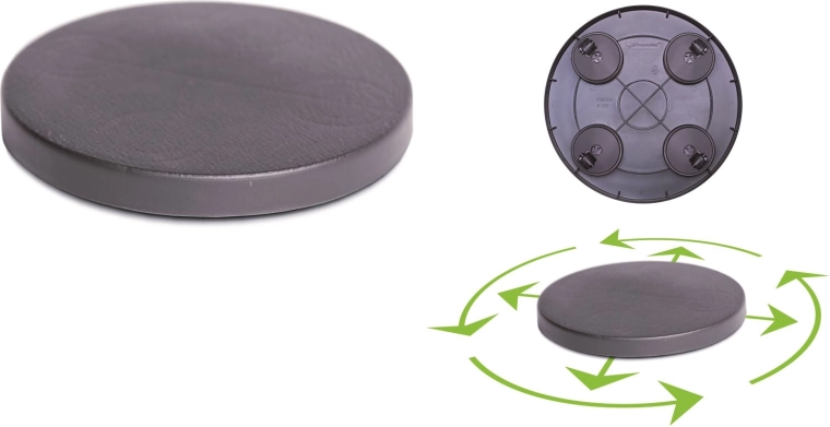 Platformă mobilă rotundă 39 cm – antracit