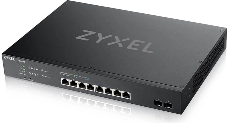 Switch smart gestionat multigigabit cu 8 porturi 10G și 2 SFP+