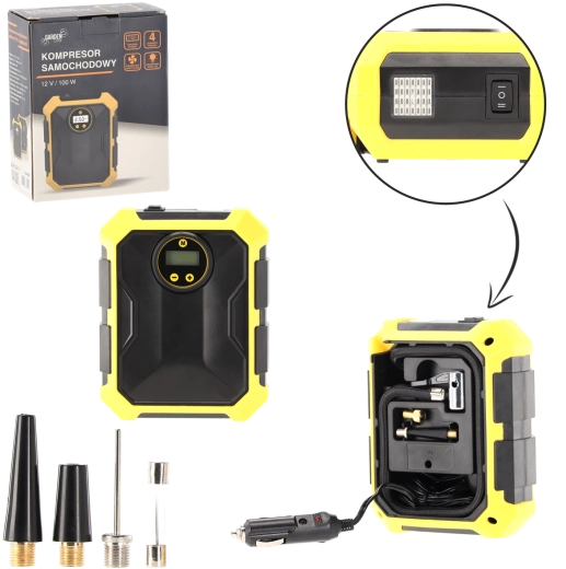 Compresor auto 12V 100W cu afișaj digital și lumină LED
