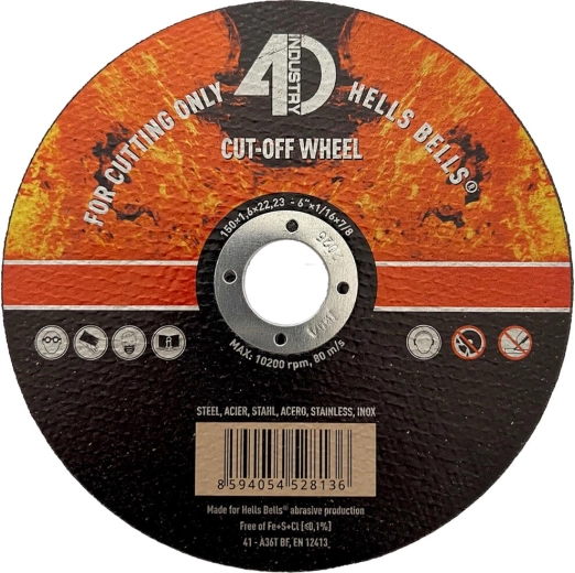 Disc de tăiere pentru oțel și inox 150 × 1,6 × 22,2 mm