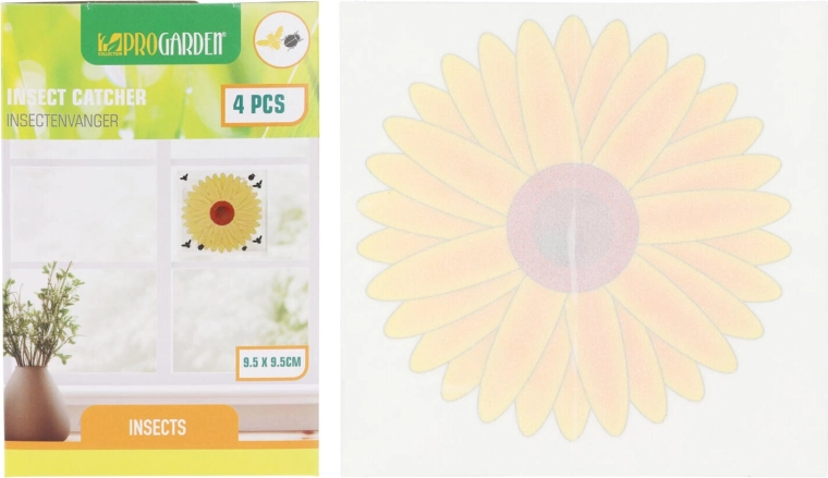 Capcană pentru muște de fereastră Floare 9,5 × 9,5 cm (4 buc.)