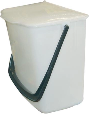 Coș de gunoi universal pentru dulapul de bucătărie 8 l – plastic alb