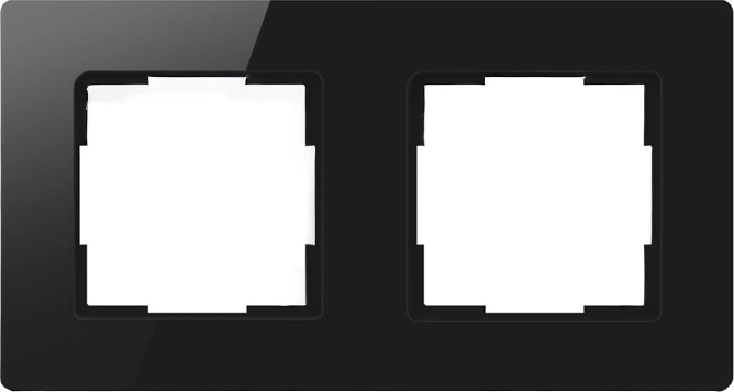 Ramă Avatto pentru 2 module TS20, negru