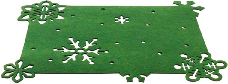 Set de masă din fetru Toro 45 × 35 cm, verde de Crăciun