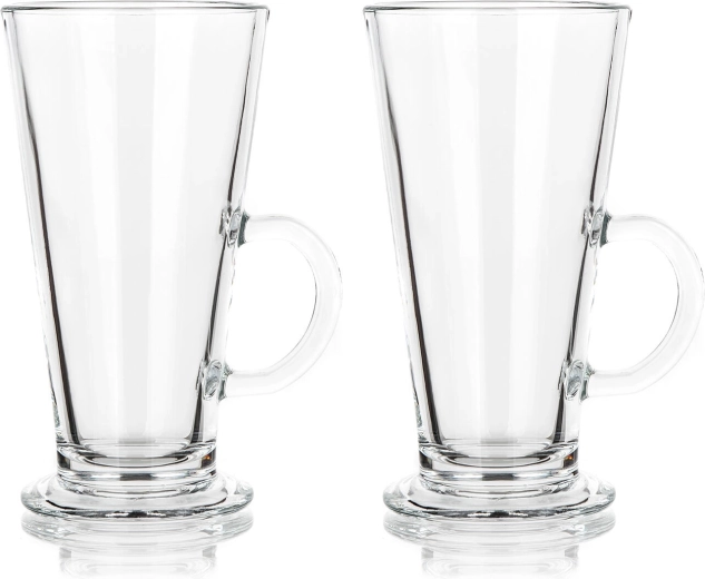 Căni latte din sticlă 270 ml TANGER, set 2 buc