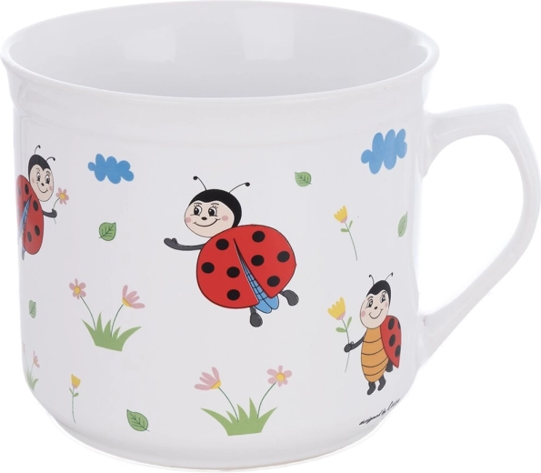 Cană ceramică pentru încălzire cu motiv Buburuză 0,5 l