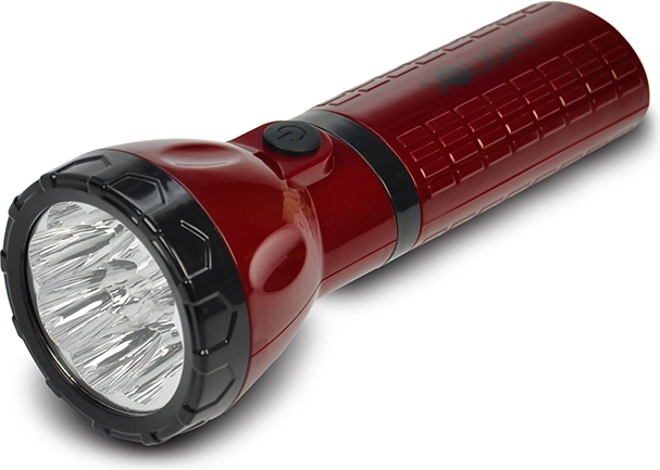 Lanternă LED reîncărcabilă Solight, 9× LED, roșu-negru, plug-in - 1 bucată