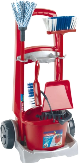 Găleată cu coș stoarcător și mop pentru curățenie realistă