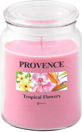 Lumânare parfumată în pahar PROVENCE flori tropicale 95 de ore