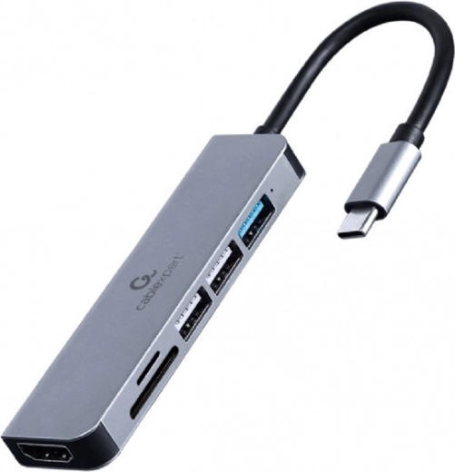 Adaptor USB-C 6v1 cu HDMI și cititor de carduri