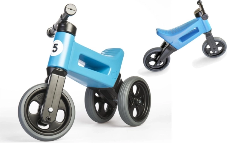 Bicicletă de echilibru Funny Wheels Rider Sport 2‑în‑1 pentru copii – Albastru