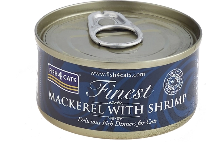 Fish4Cats conservă pentru pisici cu macrou și creveți 70 g