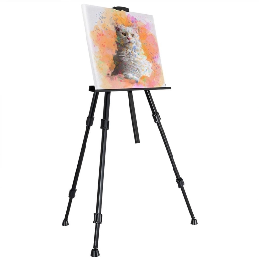 Trepied metalic pliabil pentru pictură cu husă 162 cm