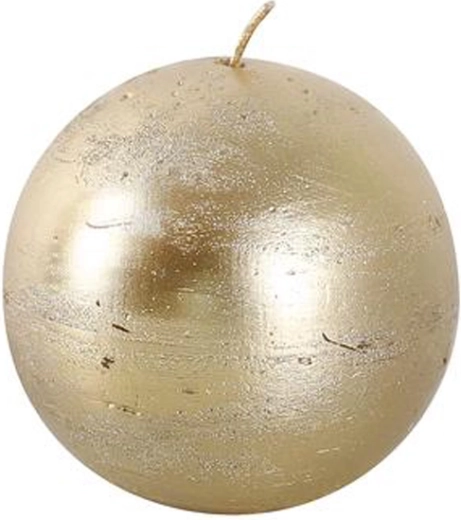 Lumânare rustică rotundă 8 cm PROVENCE auriu