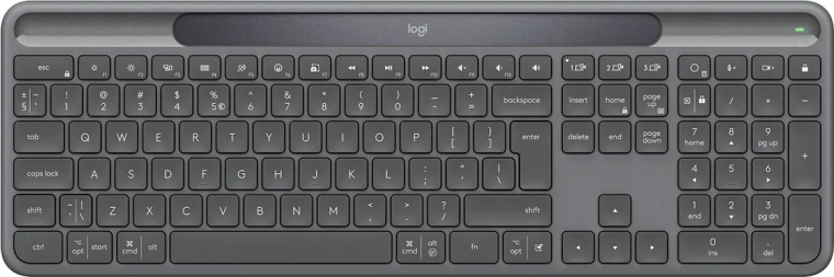 Tastatură wireless signature slim solar+ pentru business, grafit