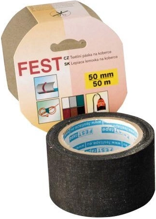 Bandă textilă pentru mochetă 50 mm × 50 m, gri