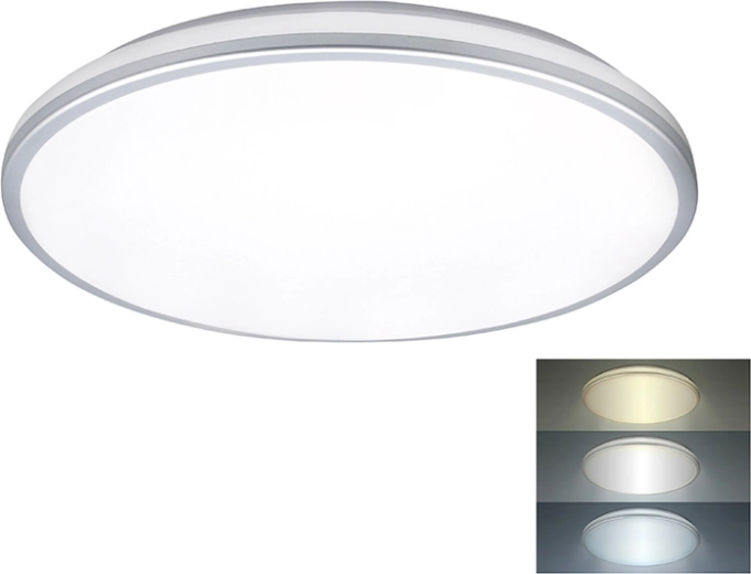 Solight corp de iluminat LED rotund pentru tavan/perete, pentru zone umede IP54, 24 W, 2150 lm, 3CCT, 38 cm