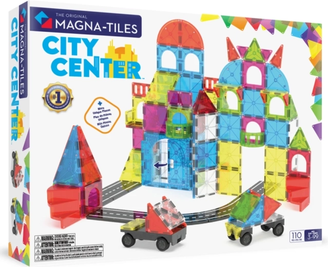 MAGNA-TILES set de construcție magnetic Centru oraș (110 piese)