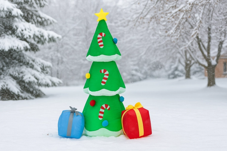 Brad de Crăciun gonflabil cu iluminare LED 180 cm