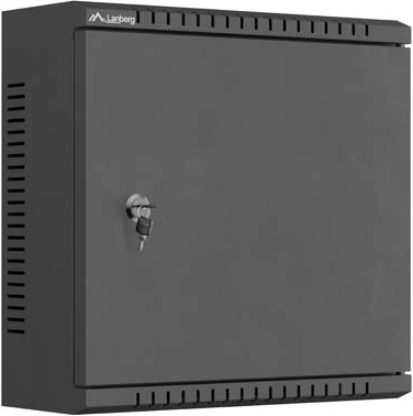 Carcasă de instalare murală Lanberg TPR 10" cu placă MESH 340 × 340 × 140 mm, neagră
